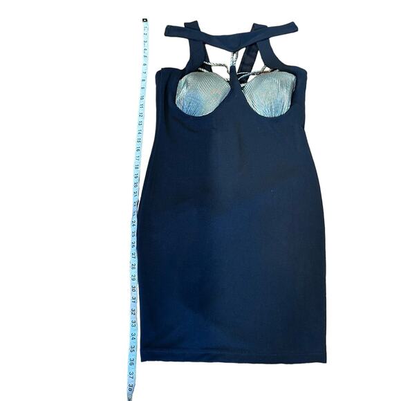 RARE VINTAGE 80s DESIGN CHAMP SPORTSWEAR PARIS NY Black & Silver Dress Large EUC - Picture 10 of 16